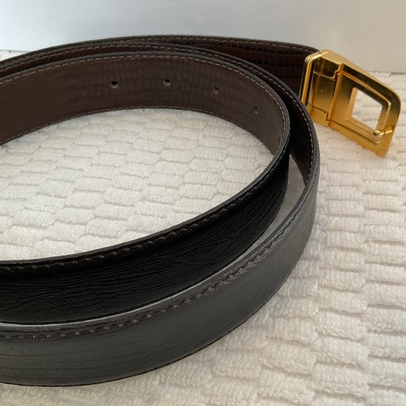 Pierre Cardin Reversible Belt Size 40 Unisex Brown/Black - Picture 5 of 15